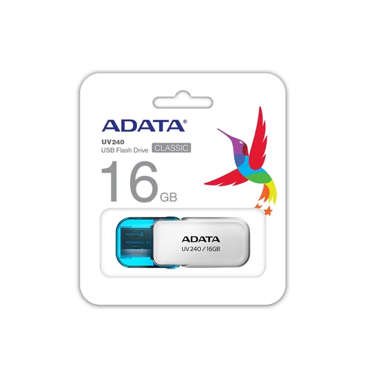 ADATA UV240 16GB Pendrive USB 2.0 - Fehér / kék - AUV240-16G-RWH