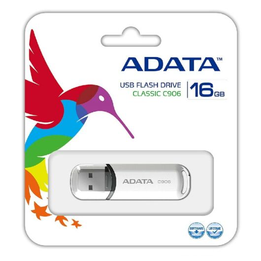Adata C906 Compact 16GB Pendrive USB 2.0 - Fehér (AC906-16G-RWH) - AC906_16G_RWH