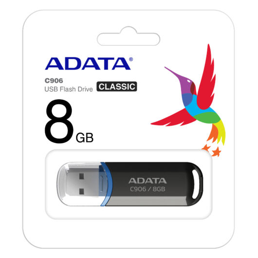 Adata C906 Compact 8GB Pendrive USB 2.0 - Fekete (AC906-8G-RBK) - AC906_8G_RBK