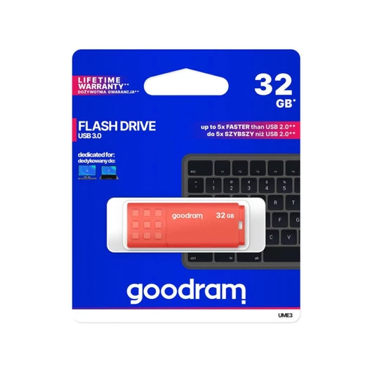 GOODRAM UME3 PENDRIVE 32GB USB 3.0 Narancssárga 