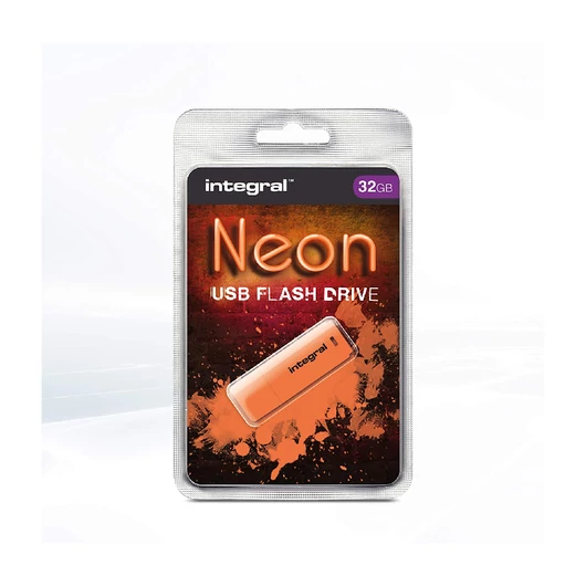 IINFD32GBNEONOR Integral 32GB Neon pendrive, narancssárga [USB 2.0]