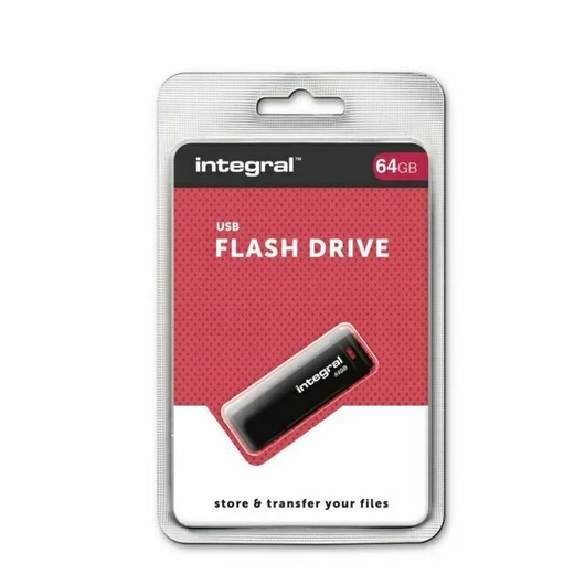 Integral 64GB Pendrive USB 2.0 - Black - INFD64GBBLK