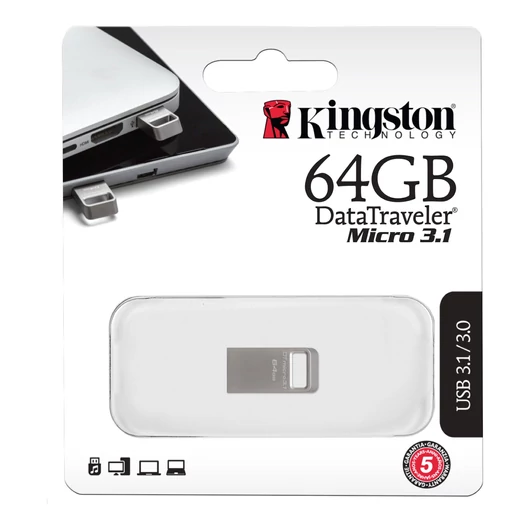 Kingston DataTraveler Micro 3.1 64GB Pendrive USB 3.0 (DTMC3/64GB) - DTMC3_64GB