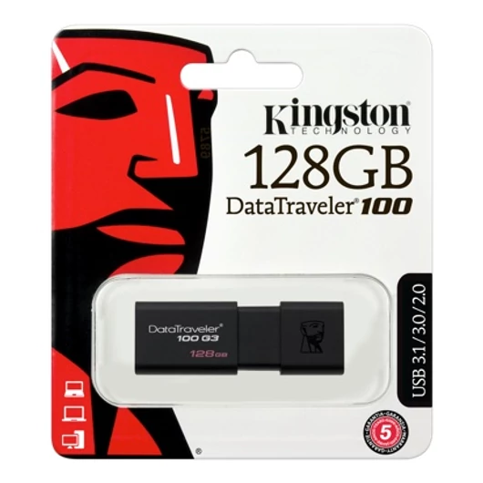 Kingston DataTraveler 100 G3 128GB Pendrive USB 3.0 (DT100G3/128GB) - DT100G3_128GB