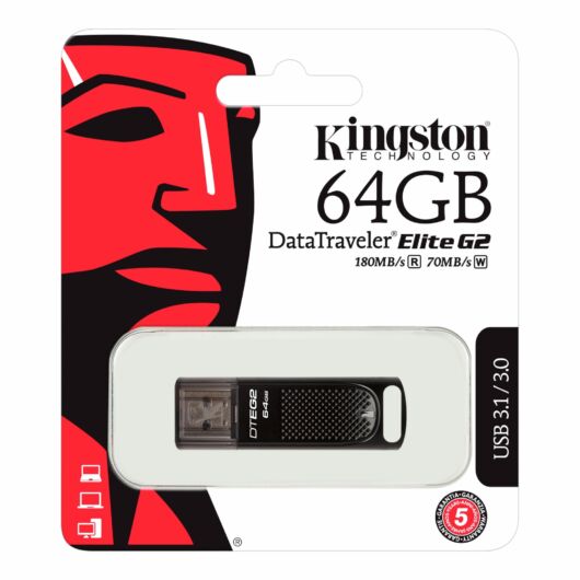 Kingston 64GB Pendrive DataTraveler Elite G2 USB 3.1 (r180/w50) (DTEG2/64GB) - DTEG2_64GB
