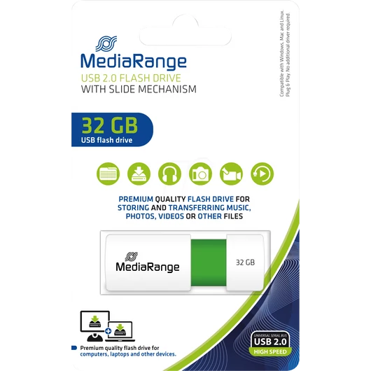 Mediarange 32GB 2.0 Pendrive Color Edition USB 2.0 - MR973