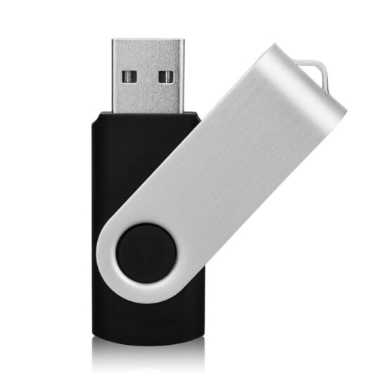 Colour Swivel 8GB Szitázható Pendrive USB 2.0 Fekete/ezüst - COUSB07