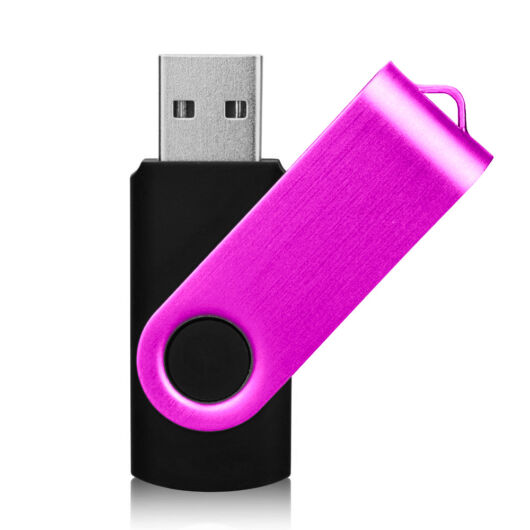 Colour Swivel 8GB Szitázható Pendrive USB 2.0 Fekete/pink - COUSB09