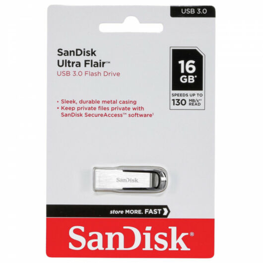 SanDisk Ultra Flair 16GB Pendrive USB 3.0 (SDCZ73-016G-G46) - SDCZ73_016G_G46