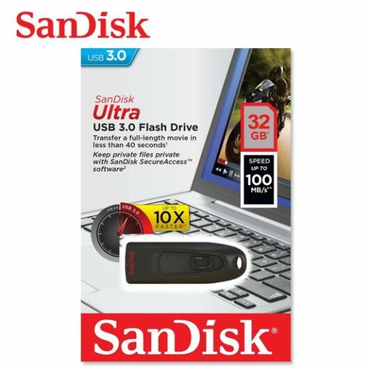 SanDisk Cruzer Ultra 32GB Pendrive USB 3.0 (100 Mb/S) (SDCZ48-032G-U46) - SDCZ48_032G_U46