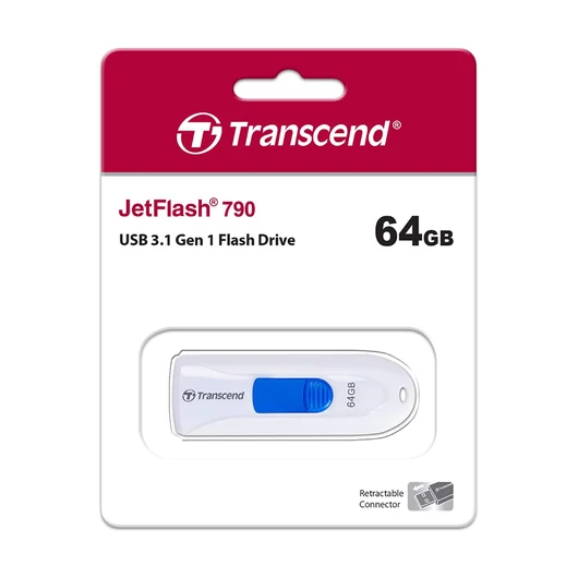 Transcend 64GB Jetflash 790 pendrive [USB 3.0] Fehér  TS64GJF790W