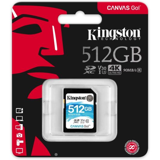 Kingston 512GB Canvas Go SDXC Memóriakártya (90/45 Mb/s) - SDG/512GB