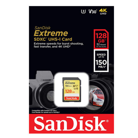 SanDisk Extreme 128GB SDHC [150/30MB/s] V30 UHS-I U3
