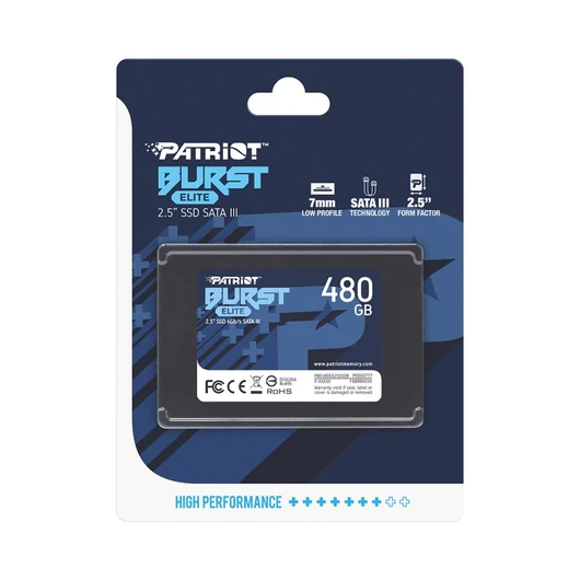 PATRIOT BURST Belső SSD 480GB SATA3 Fekete