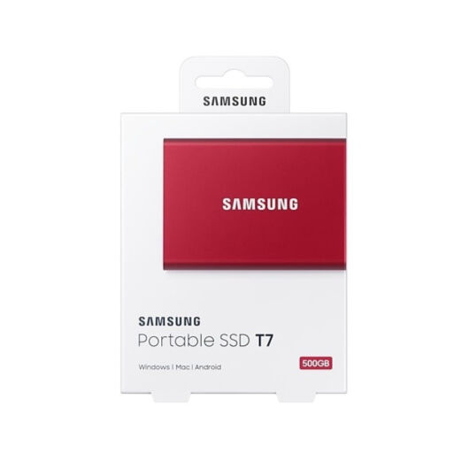 MU-PC500R/WW SAMSUNG T7 Külső SSD 500GB Piros