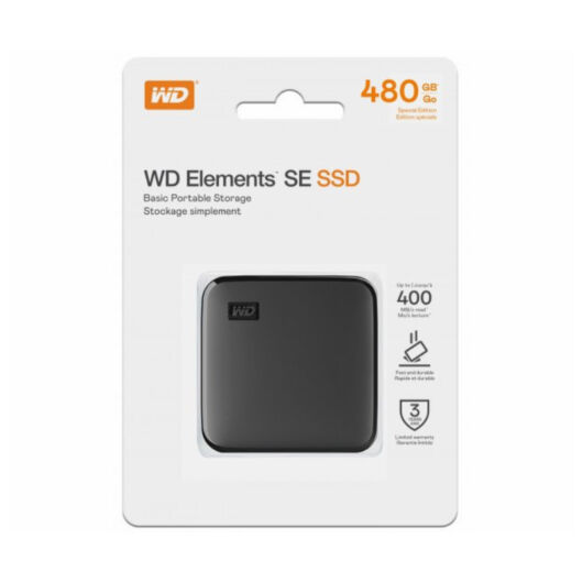 WDBAYN4800ABK-WESN WESTERN DIGITAL ELEMENTS SE Külső SSD 480GB USB 3.2 Gen 1