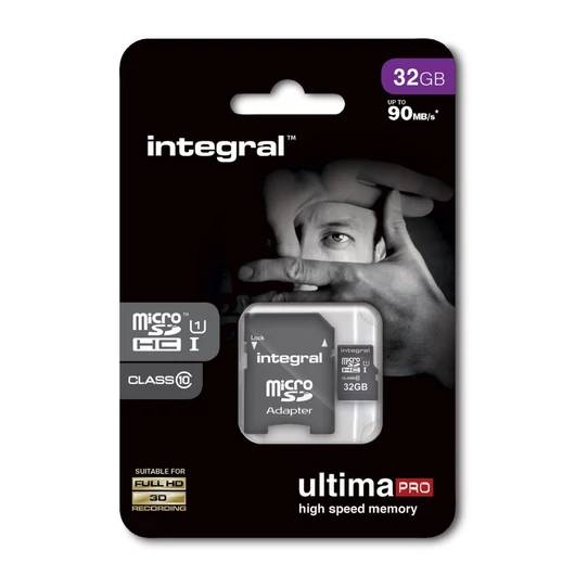 Integral Ultima Pro 32GB Micro SDHC memóriakártya 90 MB/s INMSDH16G10-90U1