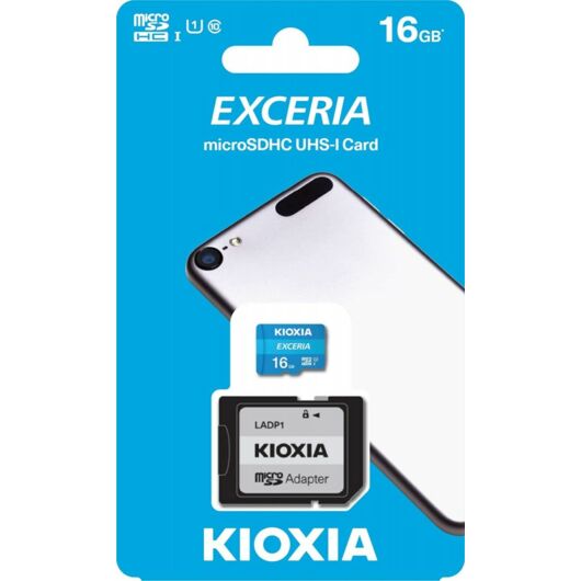 LMEX1L016GG2 KIOXIA MICROSD 16GB M203 UHS-I U1 EXCERIA 100 MB/S + ADAPTER 