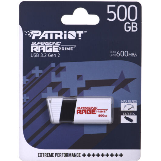 PATRIOT RAGE PRIME PENDRIVE 500GB USB 3.2 Gen 2 Fehér