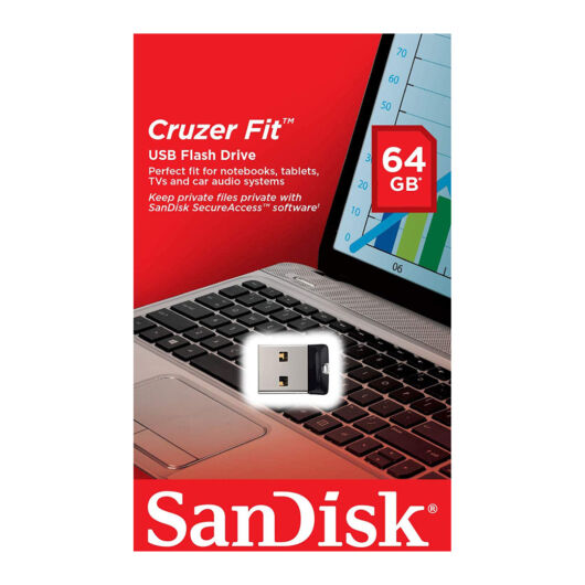 SanDisk Cruzer Fit 64GB Pendrive USB 2.0 (SDCZ33-064G-B35) - SDCZ33_064G_B35