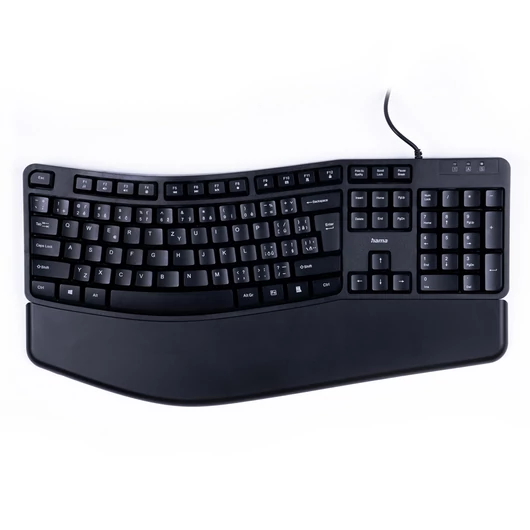 Hama EKC-400 ergonomikus billentyűzet cseh/szlovák kiosztással - fekete