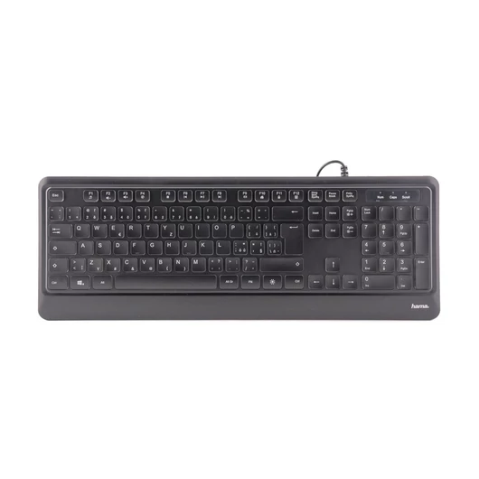 Hama KC-550 világítós billentyűzet CZ/SK - fekete