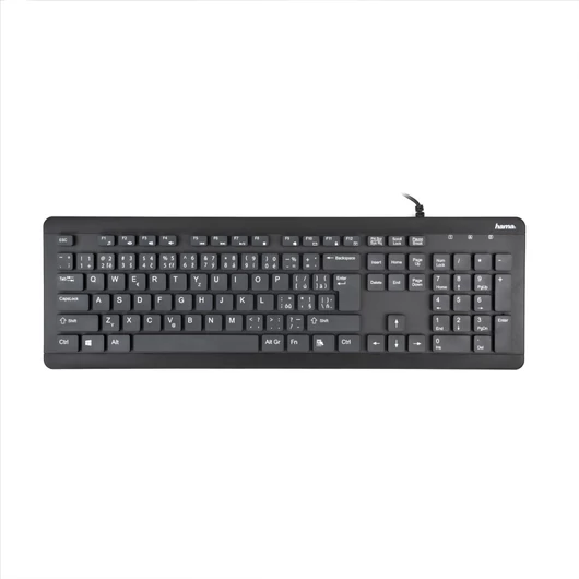 Hama KC-600 vízálló billentyűzet CZ/SK kiosztással - fekete