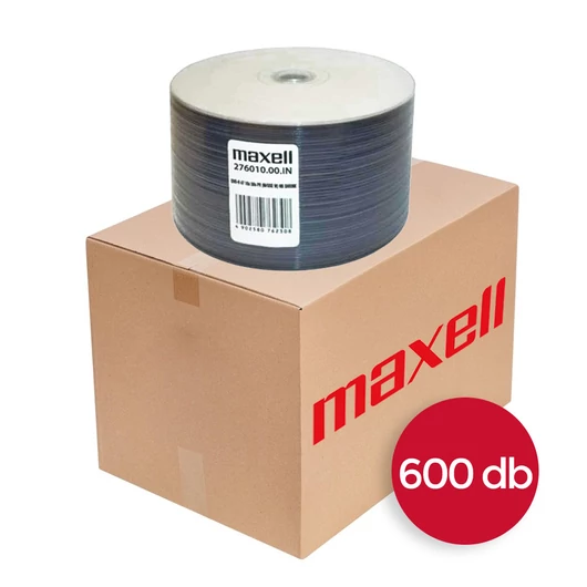 Maxell DVD-R 16X teljes felületén nyomtatható lemez 600 db