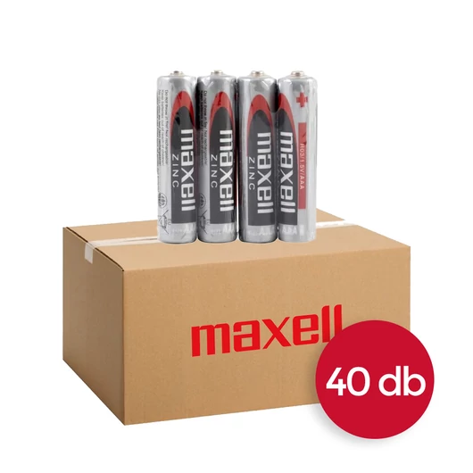 Maxell AAA méretű 1,5V cink elem R03 - 40 db