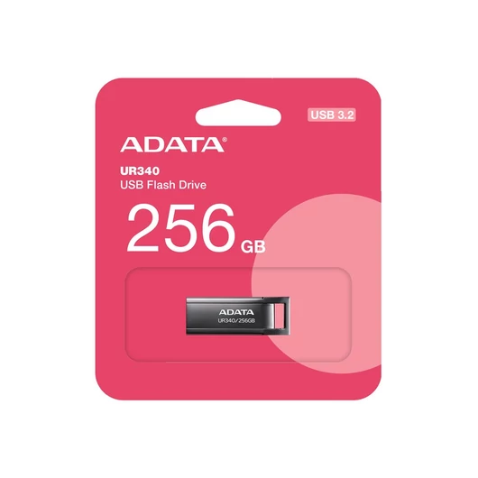 ADATA UR340 pendrive 256GB USB 3.2 fémházas - fekete