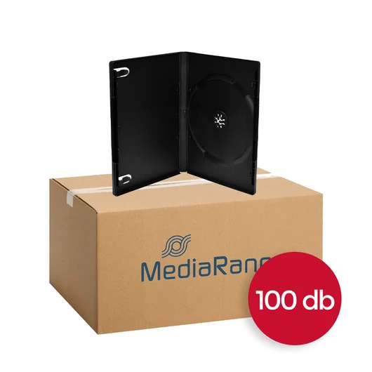 100db Szimpla Mediarange DVD Tok 14 mm CSOMAG!