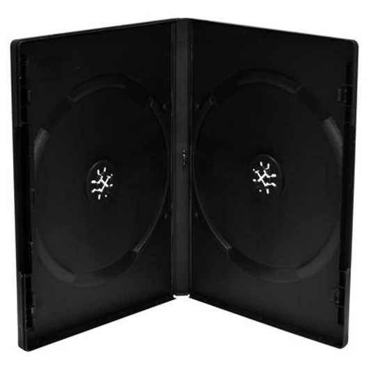 MediaRange dupla DVD tok 14 mm - fekete