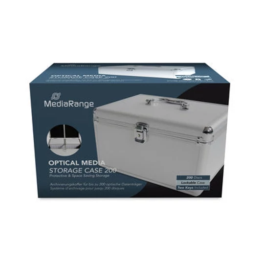 MediaRange DJ Box CD/DVD tároló 200 db-os - ezüst