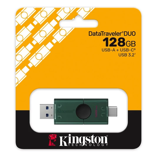 Kingston DataTraveler Duo G2 pendrive 128GB USB 3.2 USB-A és USB-C csatlakozóval - zöld (DTDEG2/128GB)