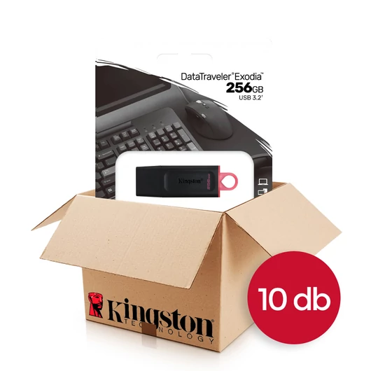 Kingston DataTraveler Exodia pendrive 256GB USB 3.2 Gen1 - fekete (10 db)
