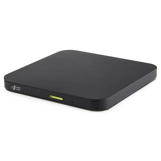 Hitachi - LG külső slim DVD-író M-DISC kompatibilis, USB 2.0/Type-C - fekete (GP96YB70)