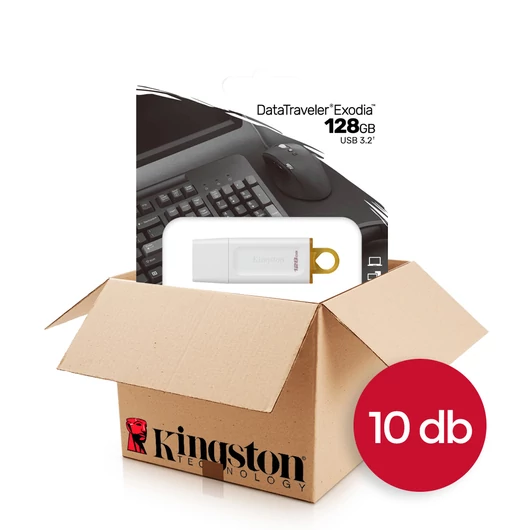 Kingston DataTraveler Exodia pendrive 128GB USB 3.2 Gen1 - fehér (10 db)