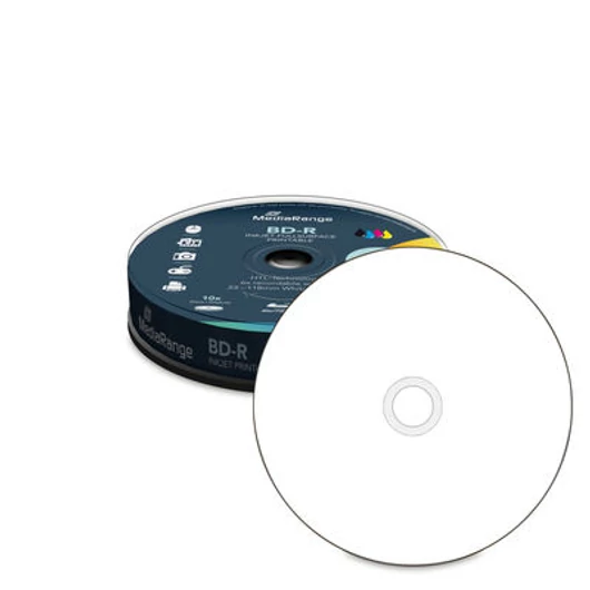 MediaRange BD-R 25 GB 6X Nyomtatható Blu-Ray Lemez - Cake (10)