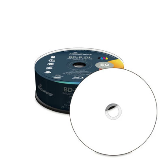 MediaRange BD-R DL 6X 50 GB nyomtatható Blu-Ray lemez - Cake (25)