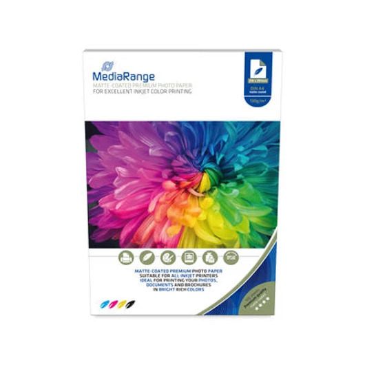MediaRange Matt Fotópapír A4 130 g 100db
