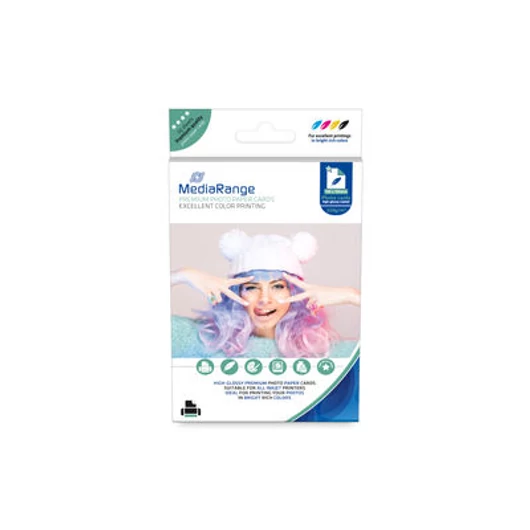 MediaRange 4x6 magasfényű fotópapír 220g tintasugaras nyomtatókhoz - 50 db (MRINK104)