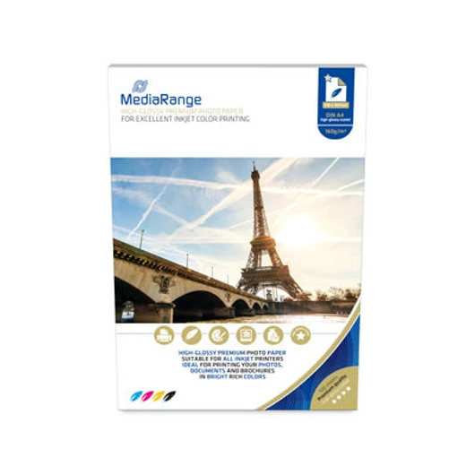 MediaRange A4 magasfényű fotópapír 160g/m² 100db (MRINK105)