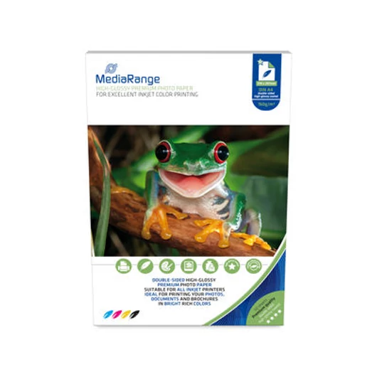 MediaRange MRINK108 kétoldalas magasfényű fotópapír A4 tintasugaras nyomtatókhoz 160g - 50 db