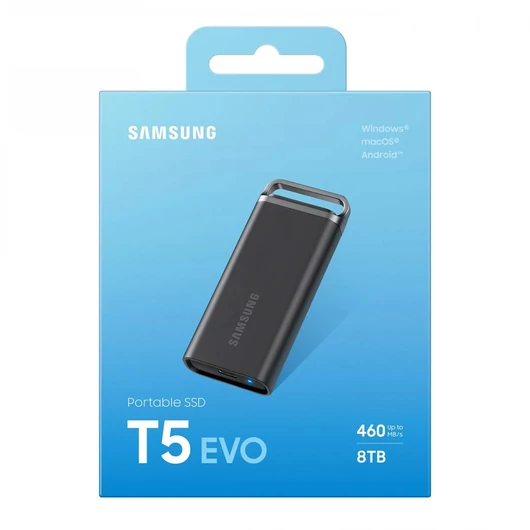 Samsung T5 EVO külső SSD 8TB USB-C 3.2 Gen1 - fekete