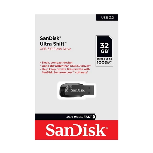 SanDisk Ultra Shift pendrive 32GB USB 3.2 Gen1 - fekete (100MB/s)