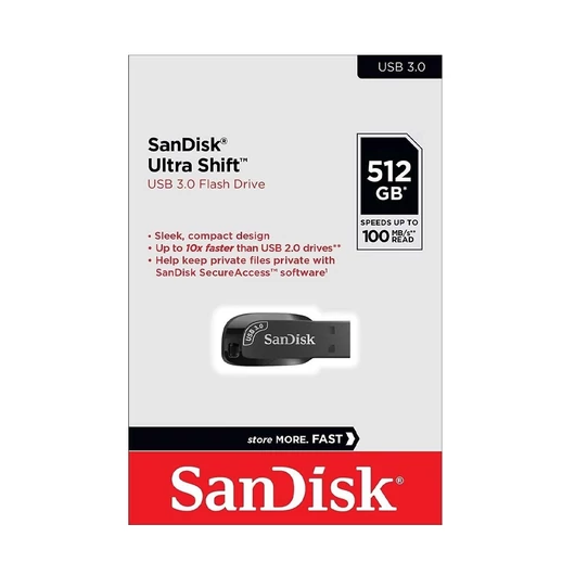 SanDisk Ultra Shift pendrive 512GB USB 3.2 Gen1 - fekete