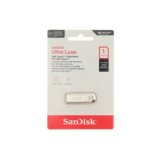 SanDisk Ultra Luxe USB pendrive 1TB USB 3.2 gen 1 USB Type-C 400MB/s - ezüst (SDCZ75-1T00-G46)