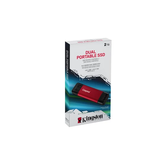 Kingston DataTraveler Duo Portable 2TB USB 3.2 Gen 2 pendrive (1050/950 MB/s) - piros