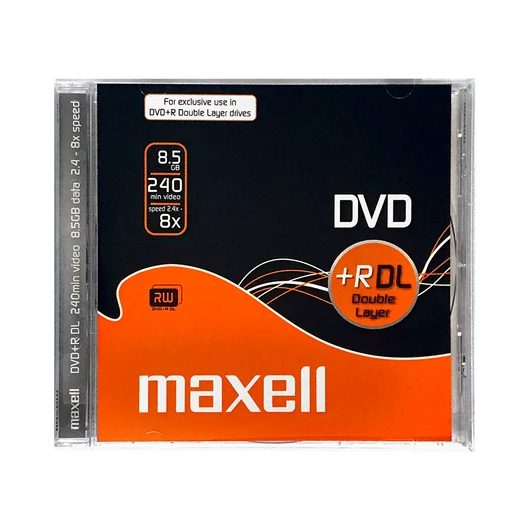 Maxell DVD+R DL 8X 8,5 GB Lemez - Normál tokban (1) - 275579.40.TE