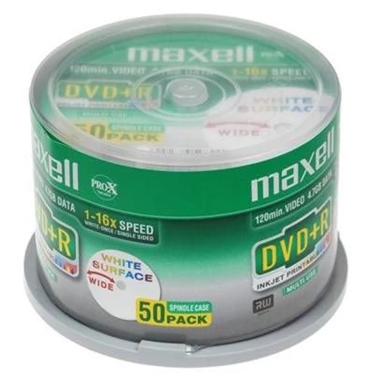 Maxell DVD+R 16X nyomtatható lemez - 50 db